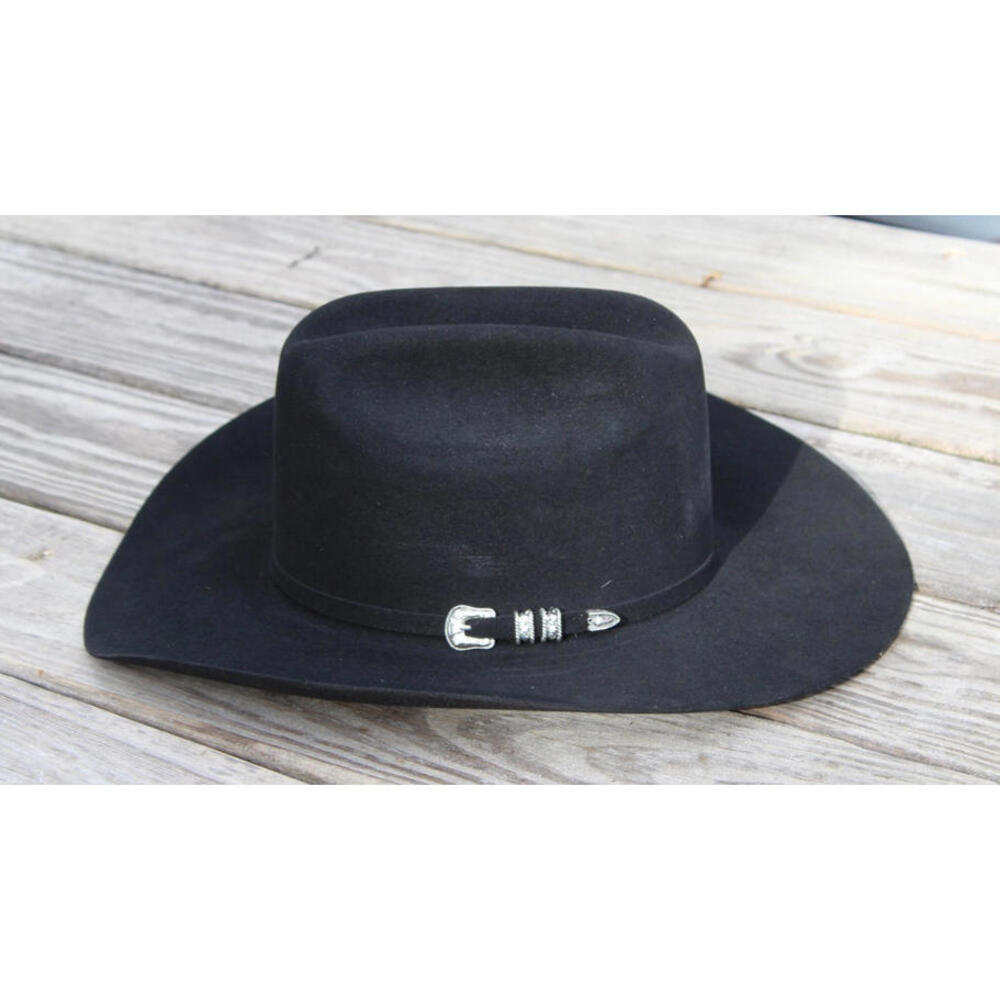 Justin Black Cowboy Hat Sz. 7 1/2 XTWENTYX - Picture 2 of 15